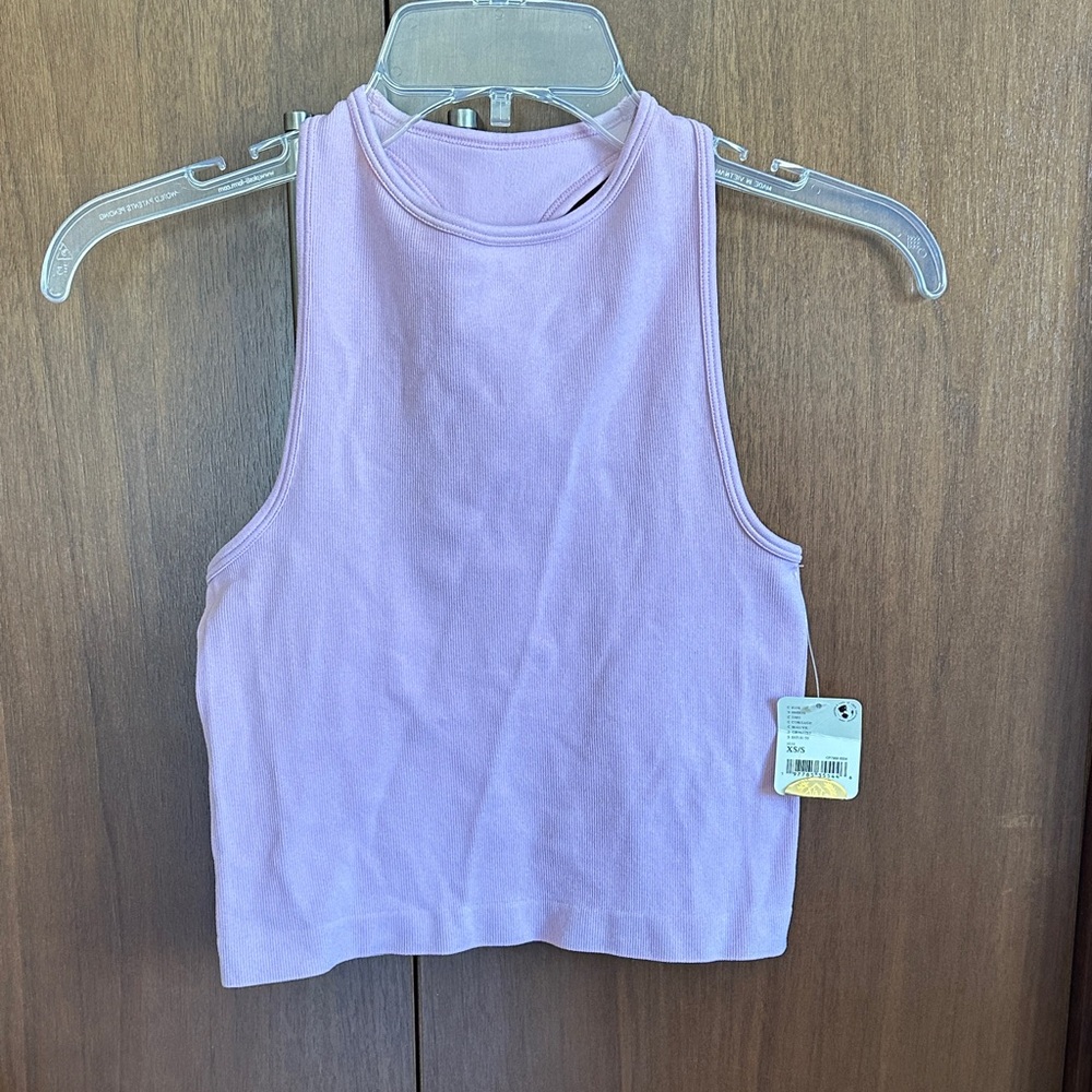 Pink Sleeveless Crop Top